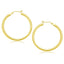 14k Yellow Gold Polished Hoop Earrings - 40 mm
