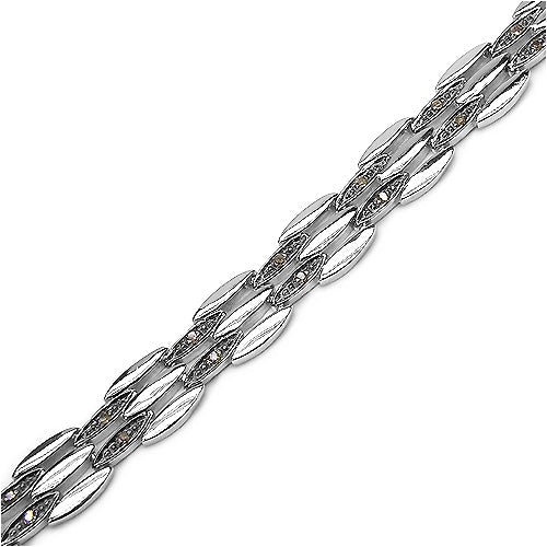 Pulsera de Plata Esterlina .925 con Diamante Champagne de 0.22 Quilates