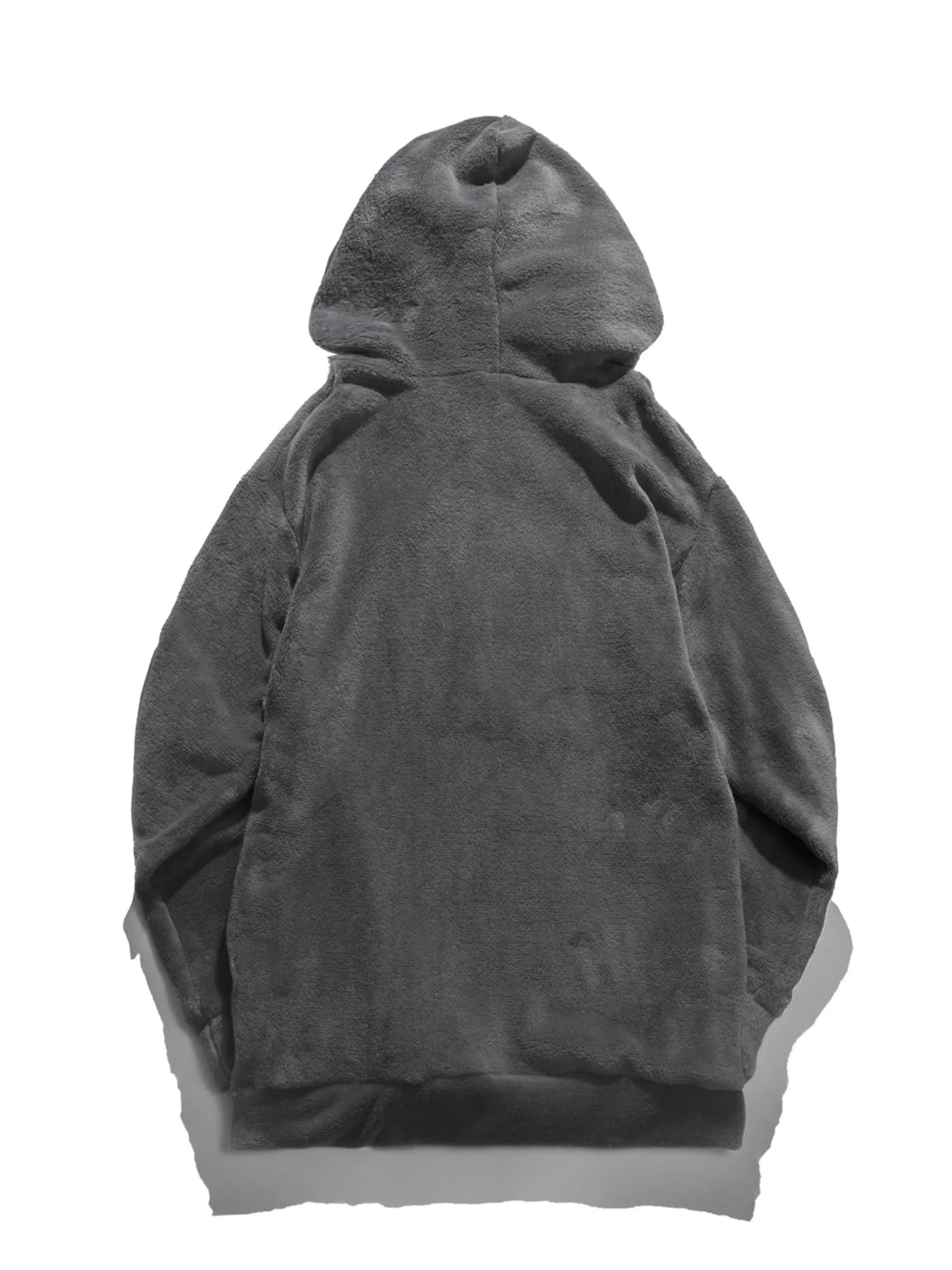 Hoodie en Fleece à Manches Longues avec Cordon de Serrage pour Homme