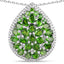 Colgante de cromo diopsido genuino de 4.65 quilates en plata esterlina