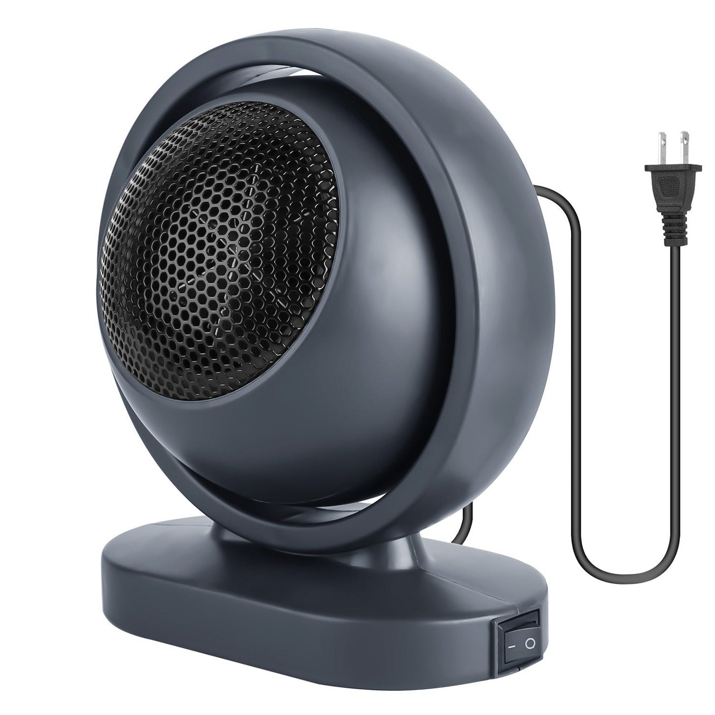 Calentador portátil de 380W con inclinación de 30° y calefacción rápida