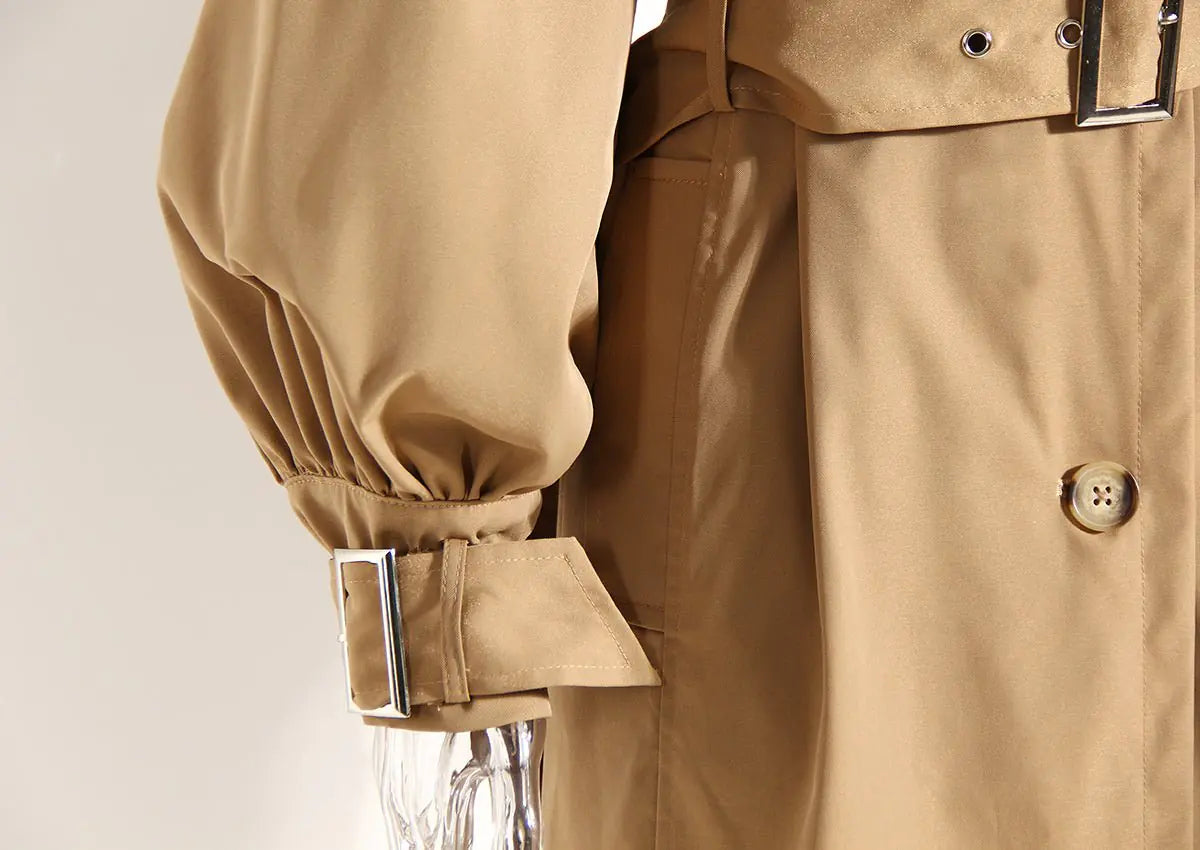 Manteau Trench à Volants