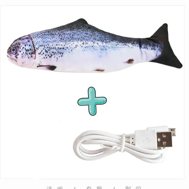 Jouet interactif pour chats avec chargeur USB - Poisson