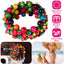 Vibrant Multi-Color Wooden Beaded Stretch Bracelet