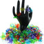 Plastic Glitter Rings, Assorted Colors and Designs - 144 Count