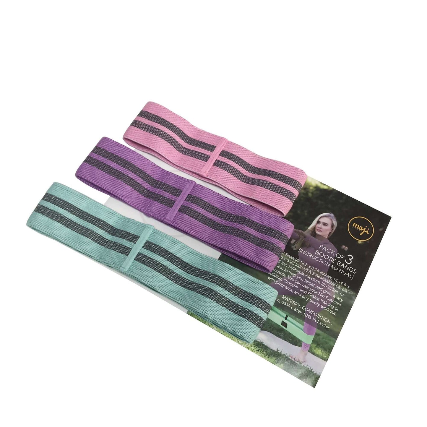 Pack de Tres Bandas de Glúteos - 3 Tamaños y Pesos