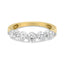 Anillo de Compromiso de 14K en Oro Blanco y Amarillo con 1.5 Cttw de Diamantes en 5 Piedras - Talla