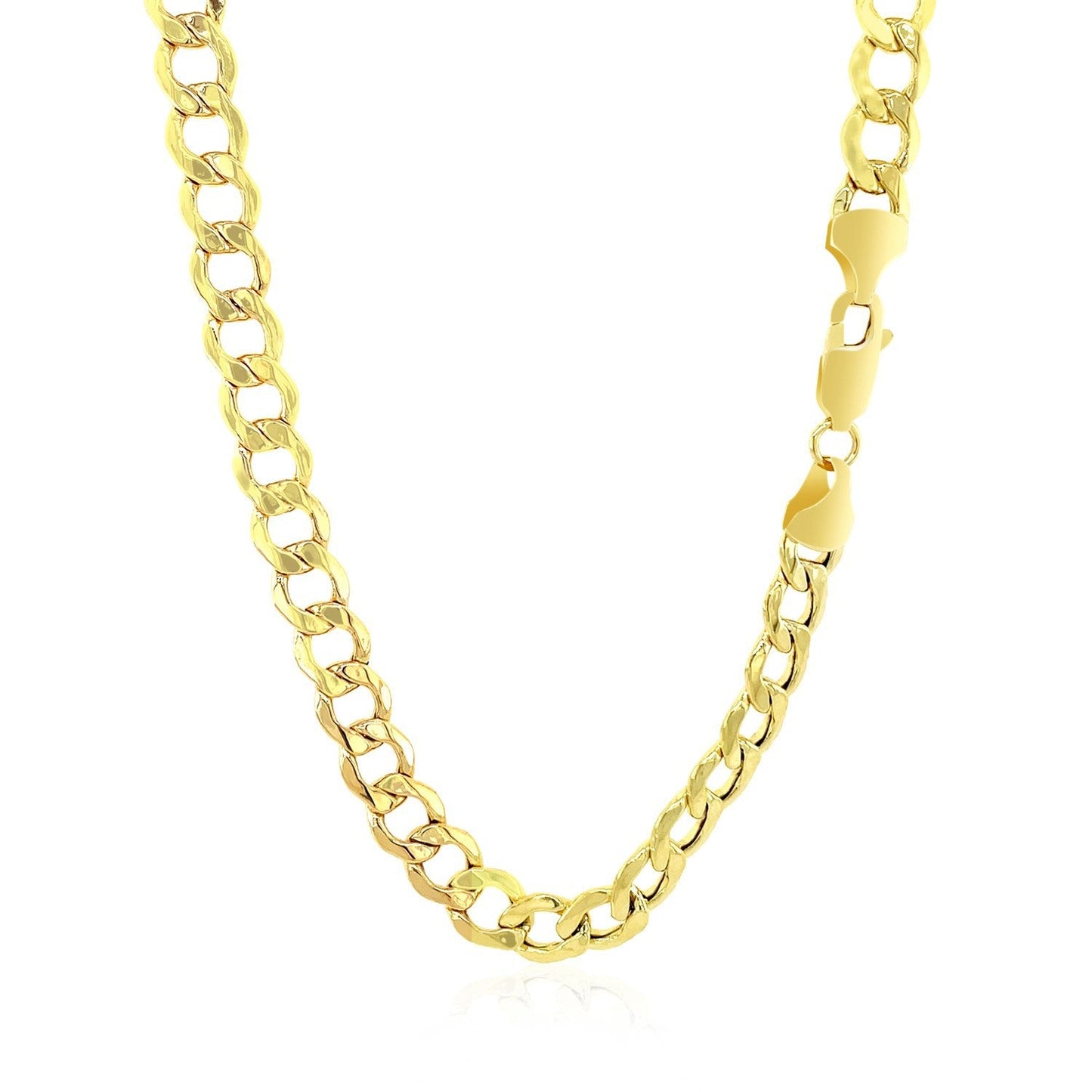 6.1mm 10k Yellow Gold Curb Chain Necklace