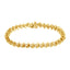 Bracelet en lien en argent sterling plaqué or jaune 10KT avec diamants - 7,5"