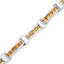 6.48 Carat Genuine Multi Sapphire .925 Sterling Silver Bracelet