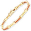6.48 Carat Genuine Orange and Yellow Sapphire Bracelet