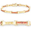 6.48 Carat Genuine Orange and Yellow Sapphire Bracelet