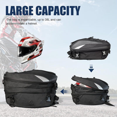 Large Capacity Waterproof Motorcycle Rear Seat Backpack