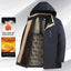 Men's Fleece-Lined Thickened Cotton-Padded Coat