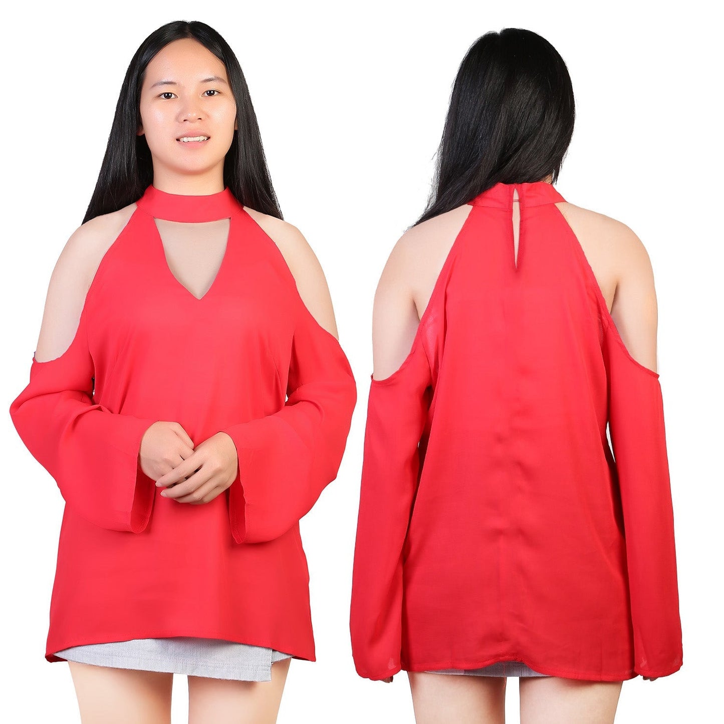 Women's Off-The-Shoulder Blouse - Elegant Summer Top