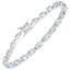 Pulsera de plata esterlina con aguamarina genuina de 8.80 quilates