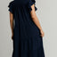 Robe à manches volantées grande taille bleu marine