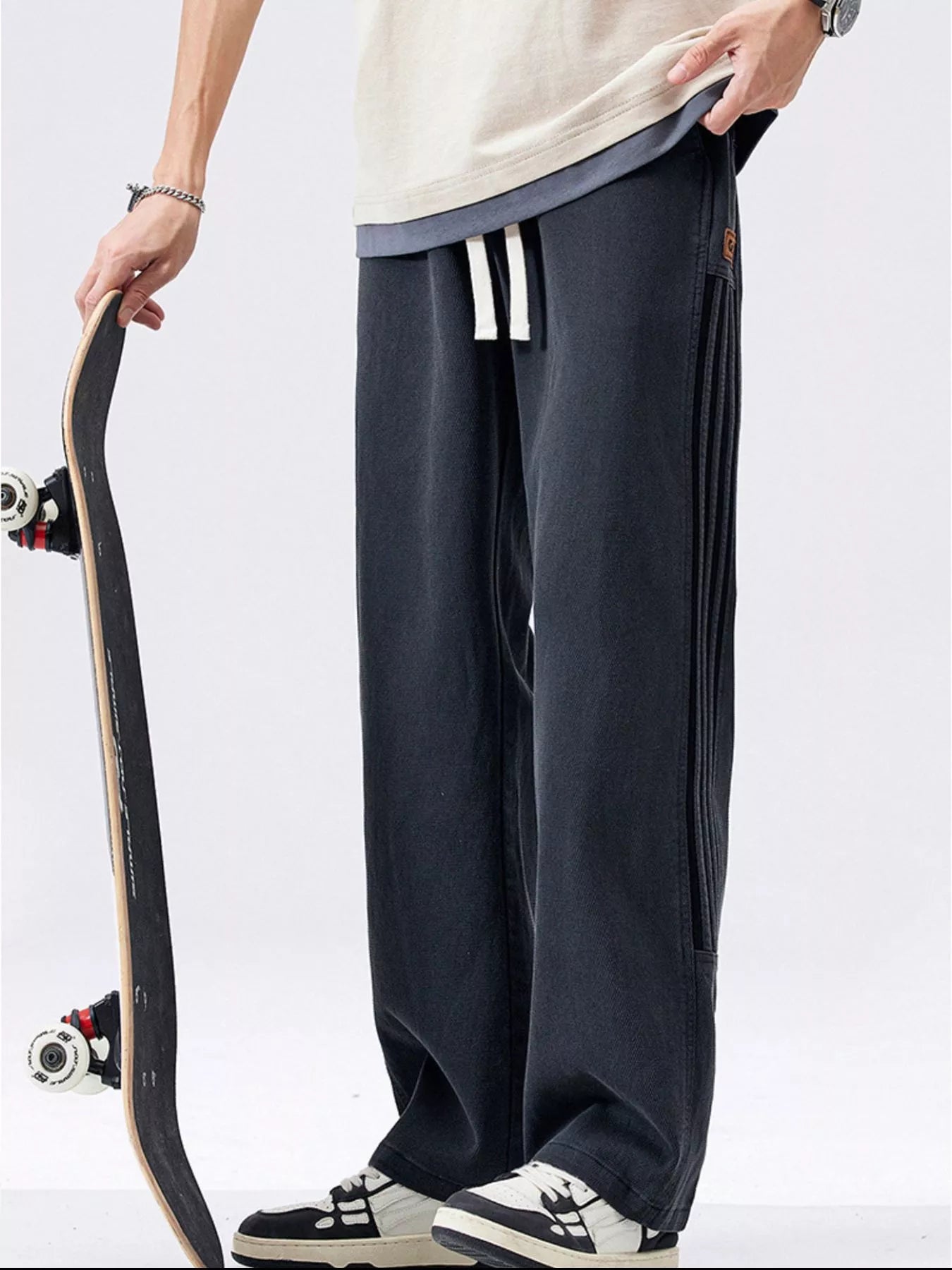 Men's Plus Size Loose-Fit Drawstring Casual Joggers