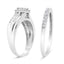 Conjunto de Anillo de Compromiso de Diamantes de Plata Esterlina .925 1/2 Cttw - Talla 7