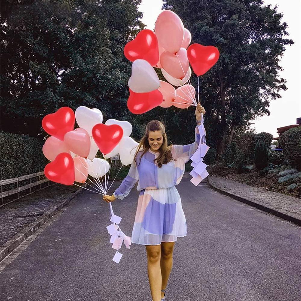 100-Piece Heart Shaped Balloons for Every Celebration