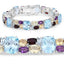 51.36 Carat Genuine Multi-Stone .925 Sterling Silver Bracelet
