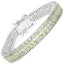 Bracelet en argent sterling .925 avec péridot véritable de 11,97 carats