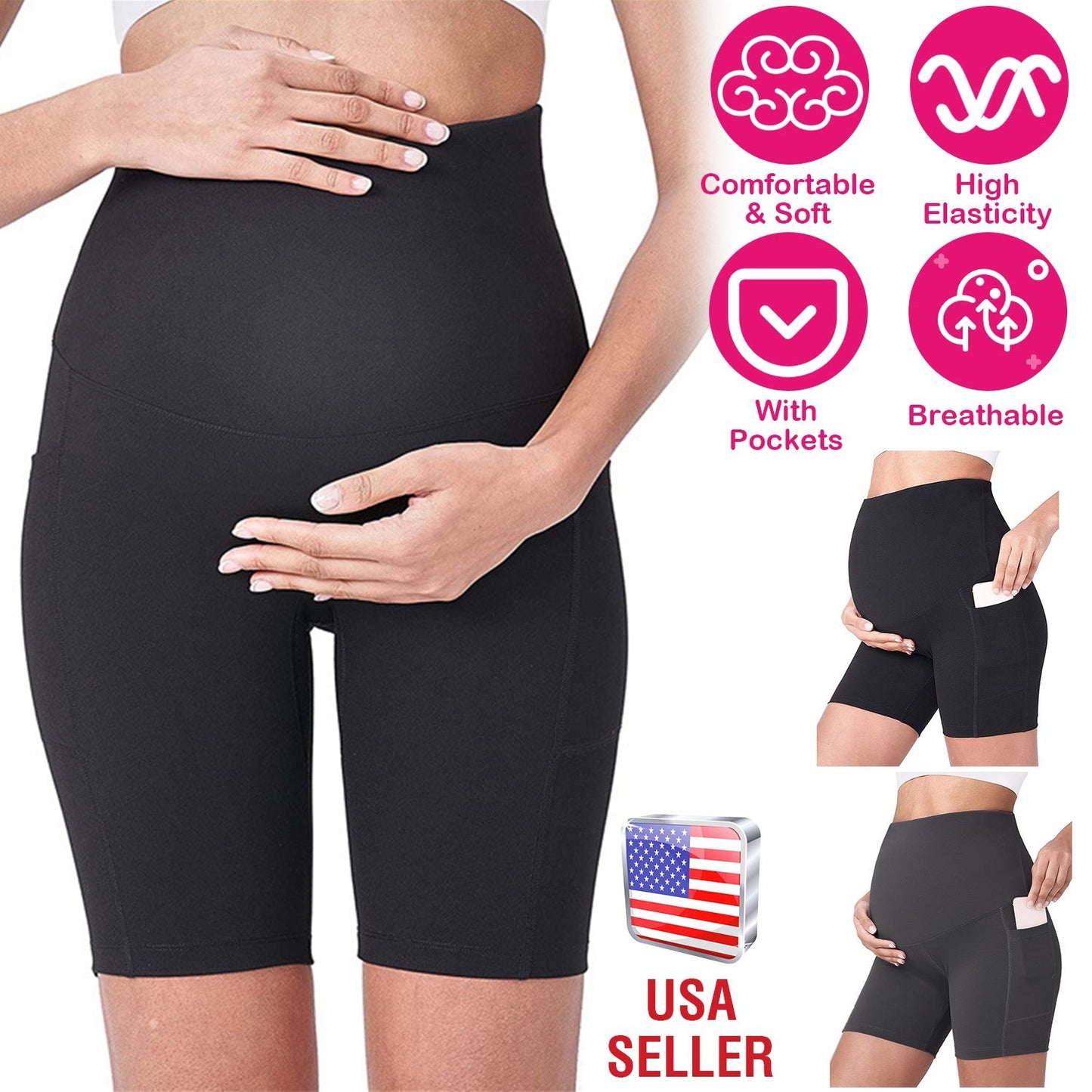 GBruno Women's Maternity Yoga Shorts