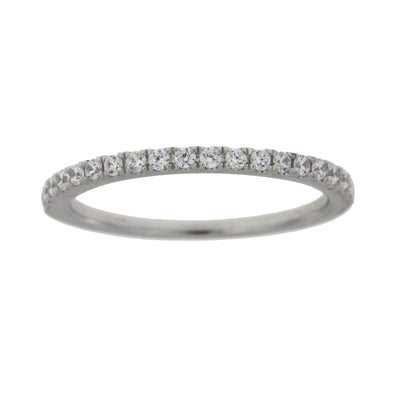 Cubic Zirconia Wedding Band in Sterling Silver