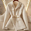 Women's Solid-Color Loose Cropped Waist-Cinching Coat