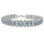 18.00 Carat Genuine Blue Topaz Sterling Silver Bracelet