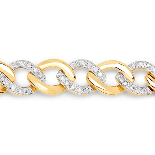 Bracelet en argent sterling avec diamant blanc véritable de 0,70 carat