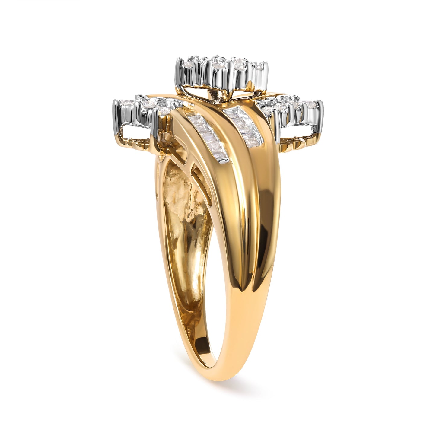 Anillo de Compromiso de Diamante Bicolor de 10K - 1/2 Cttw, Talla 7