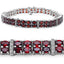 Pulsera de granate genuino de 19.05 quilates y plata esterlina .925