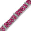 16.77 Carat Genuine Ruby & White Topaz Sterling Silver Bracelet