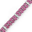 17.65 Carat Ruby and White Topaz Sterling Silver Bracelet