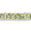 12.97 Carat Genuine Peridot & White Topaz Sterling Silver Bracelet