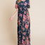 Floral Short Sleeve Maxi Dress - Elegant & Versatile