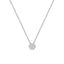 Collar de Péndulo Floral de Diamantes en Oro Blanco de 14K