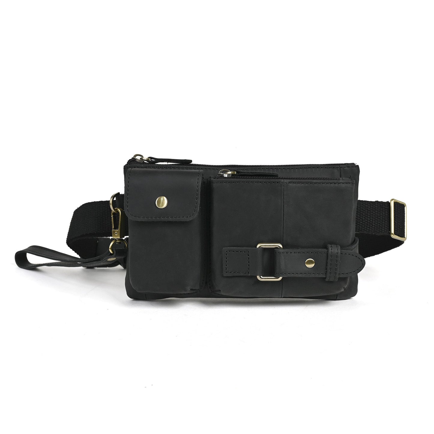 Trendy Vegetable Tanned Leather Men's Chest Bag