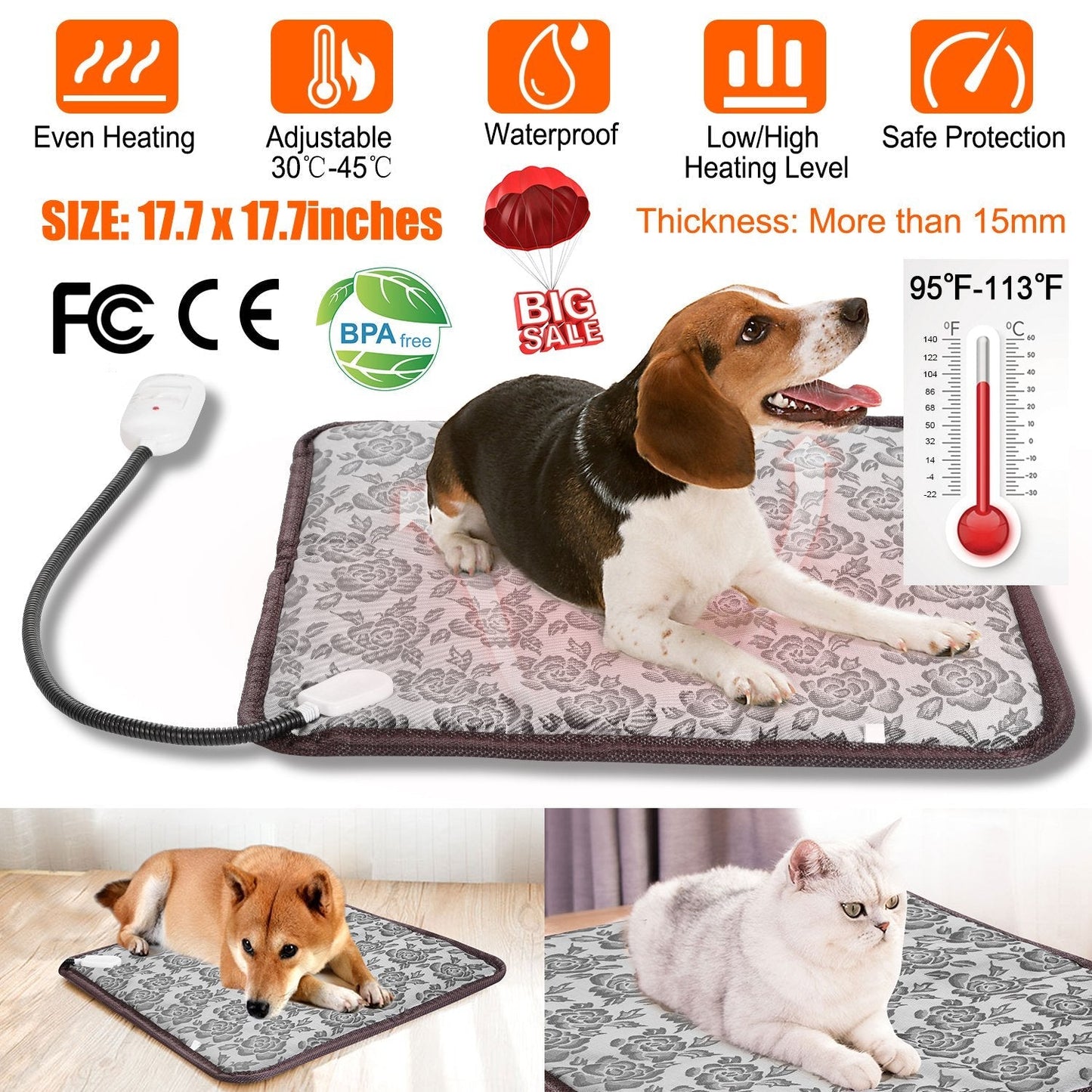 Tapis chauffant pour animaux de compagnie GBruno Cozy pour un confort ultime