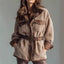 Women's Thickened Lamb Fur Spliced PU Leather Retro Coat