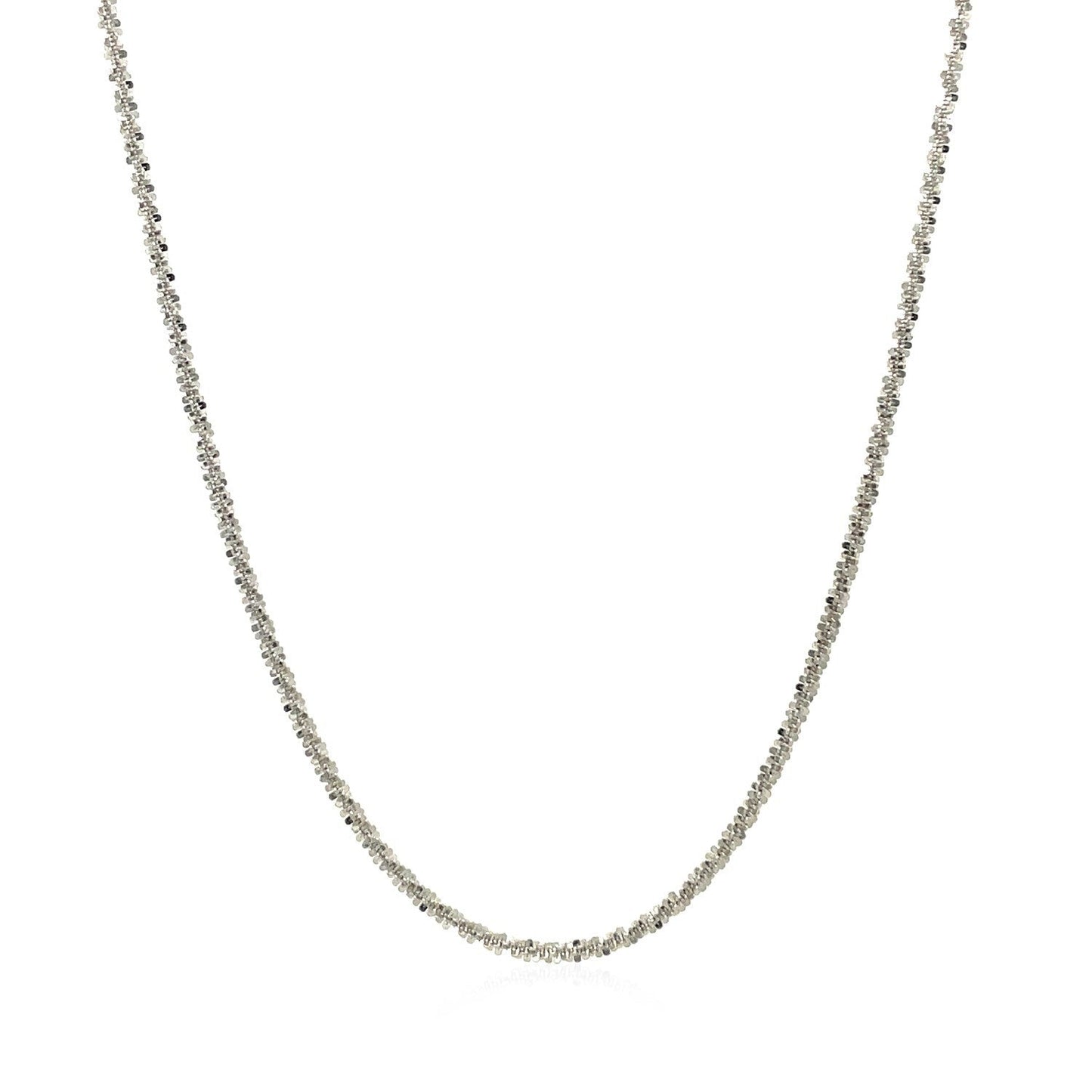 Cadena Brillante de Oro Blanco de 14k - 1.5mm
