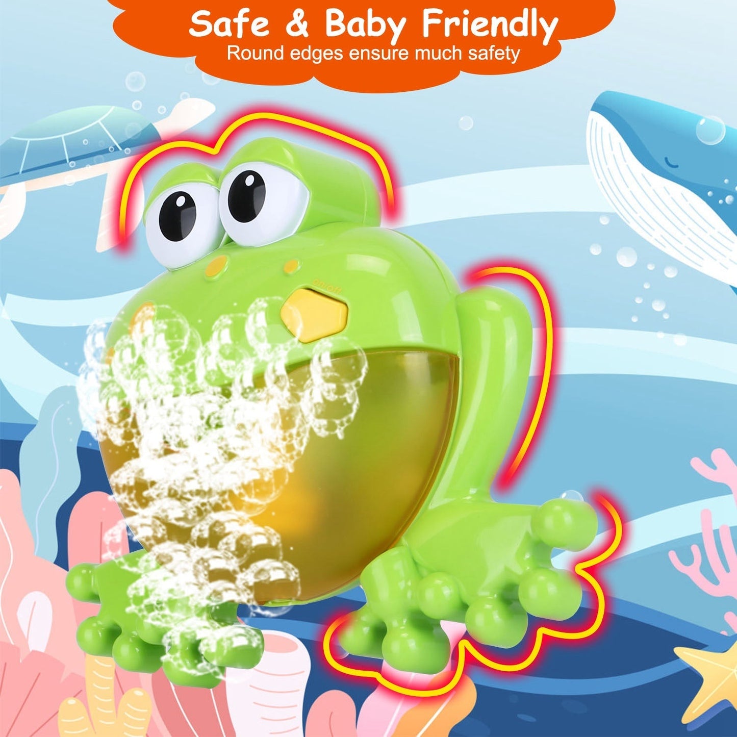 Frog Musical Bubble Bath Maker for Toddlers