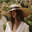 Seaside Sunshade Large Brim Flat Top Straw Sun Hat