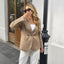 Chic Solid-Color Long-Sleeve Blazer