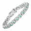 Pulsera de Esmeralda Genuina de 2.40 Quilates en Plata Esterlina .925
