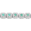 Pulsera de Esmeralda Genuina de 2.40 Quilates en Plata Esterlina .925