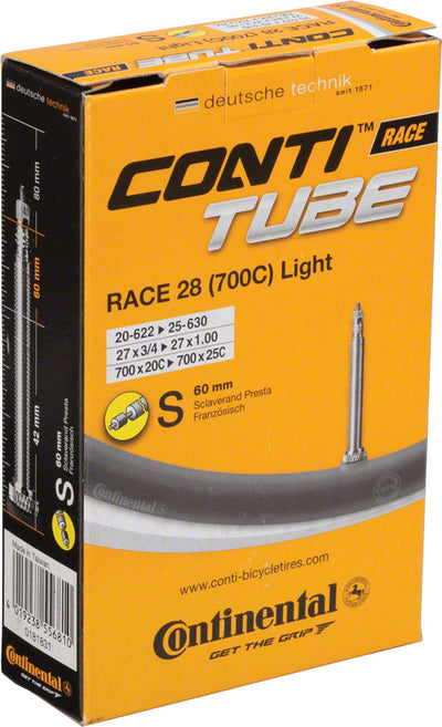 Continental Light Tube - 700 x 20 - 25mm Presta Valve