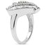 1.23 Carat Genuine White Diamond Sterling Silver Engagement Ring