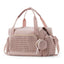 Large Capacity Striped Handbag for Travel